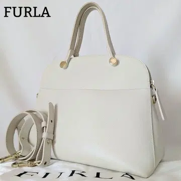 FURLA 파이퍼 2way 숄더백 가죽 사선 가방 아이보리