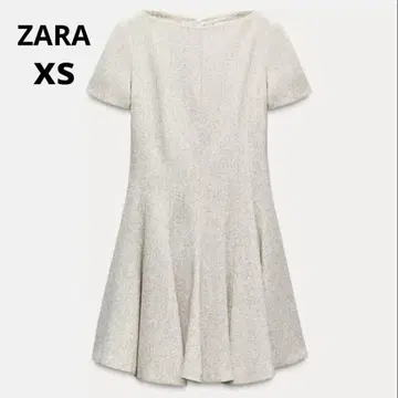 ZARA 자라 고데트 미니 길이 원피스 플레어 xs