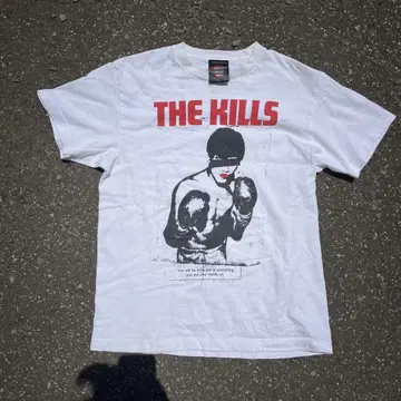 00s THE KILLS 복서 콜라주 티셔츠 화이트 SHOOT 반팔