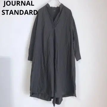 저널 스탠다드 롱 원피스 셔츠 원피스 루즈핏 블랙