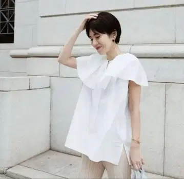 machatt 마챗 오버 컬러 블라우스 화이트