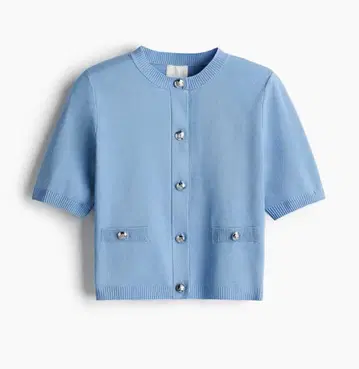 H&M 스카이블루 파인 니트 가디건 S 사이즈
