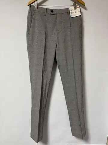 새상품 유니클로 감동 팬츠 글렌체크 허리 79cm