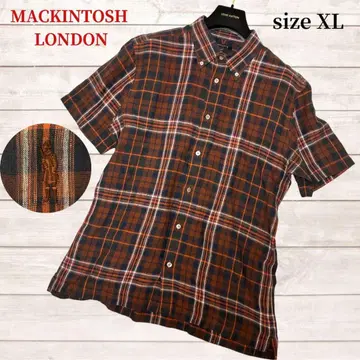 린넨 100% MACKINTOSH LONDON 셔츠 자수 빅 사이즈