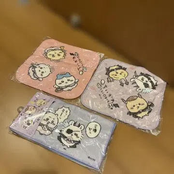 미개봉 새상품 미사용 치이카와 (먼작귀) 천사와 악마 손수건 3개 세트