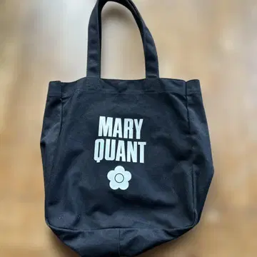 MARY QUANT 로고 토트백 블랙