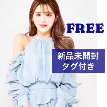 새상품 택 포함 볼륨 쉬폰 미니 원피스 색스 프리 다리치