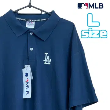 새상품 MLB 다저스 피케 셔츠 L 남성용 네이비 LA
