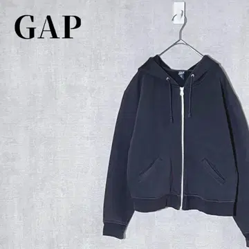 GAP 오버 사이즈 후드티 집업 숏 기장 드로 코드 속기모