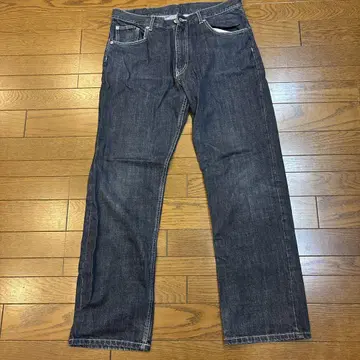 Beams 다크 블루 스트레이트 데님 팬츠
