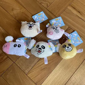 니지동물 봉제 인형 페이스 마스코트 5종 세트 컴프