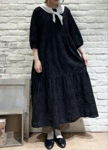 사만사 모스모스 원피스 FROM INDIA 전후 착용 컷워크 원피스