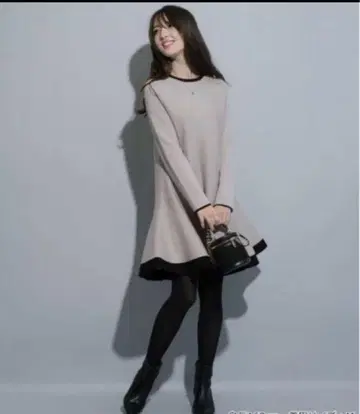 아푸와이저 리셰 배색 미니 니트 원피스 S 사이즈