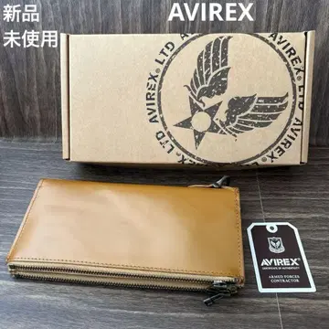 AVIREX 아비렉스 남성용 스냅 버튼 가죽 장지갑 지갑