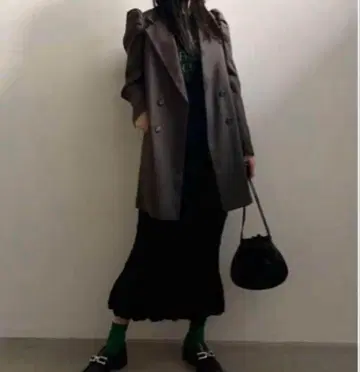 아메리 주름 꽃 레이스 스커트 S
