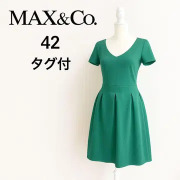새상품급 Max&Co. 42 그린 저지 V넥 스트레치