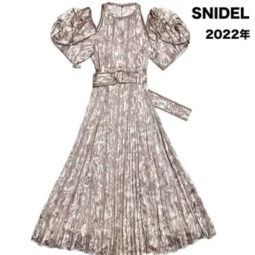 SNIDEL 2WAY 볼륨 슬리브 프린트 원피스 0 S MOC 모카