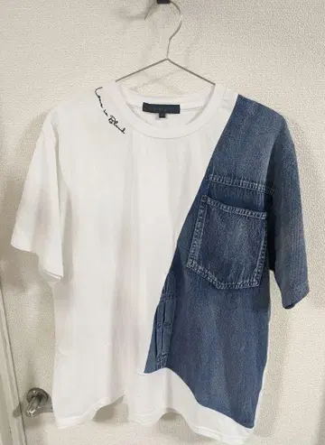 데님 절개 티셔츠 인지아틱 사이즈 L
