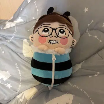 히카킨 HIKAKIN 윙윙 꿀벌 봉제 인형 블루