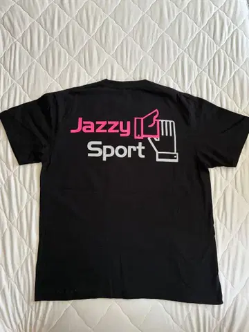 재지 스포츠 로고 티셔츠 블랙 L 사이즈 jazzysport 재지 스포츠