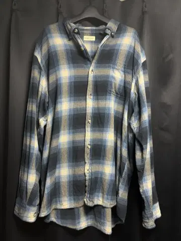 HOBBS CREEK 체크 무늬 플란넬 셔츠 블루 아메카지 블루 XL