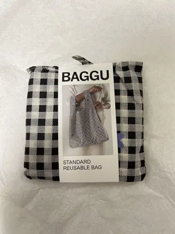 BAGGU 깅엄 하트 바구 새상품 미사용