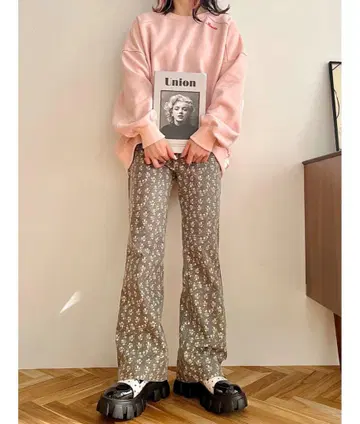 jumelle 꽃무늬 코튼 팬츠
