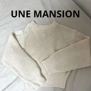 UNE MANSION 여성용 상의 긴팔 니트 베이지 사이즈 F