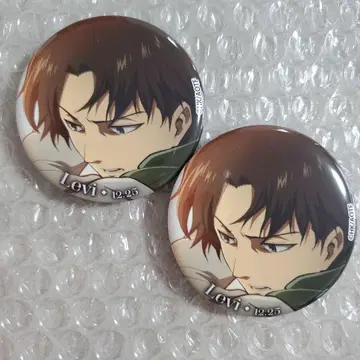 진격의 거인 WIT STUDIO 리바이 생일 캔뱃지 2개