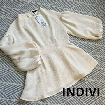 INDIVI 소매 볼륨 블라우스