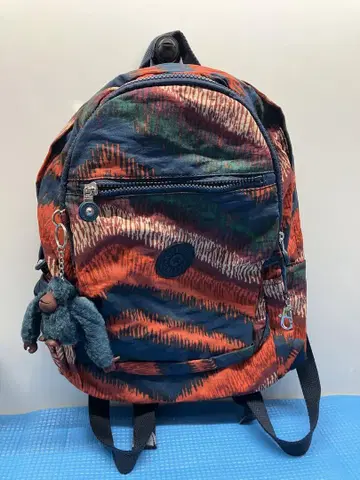 E04) 새상품급 키플링 Kipling 백팩 오렌지 고릴라 여성용