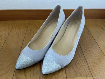 [거의 미사용] Aimer 세퍼레이트 라메 펌프스 (실버) 결혼식 경사
