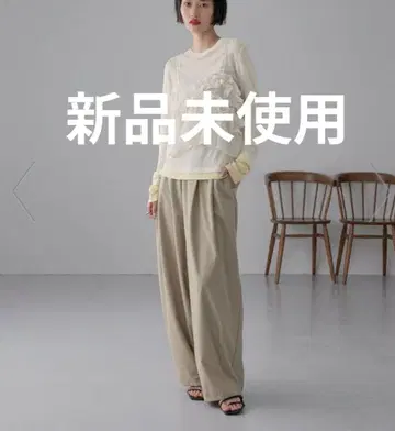 LOWRYS FARM 이지 와이드 코쿤 팬츠 베이지