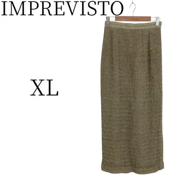 IMPREVISTO XL 스트라이프 타이트 스커트