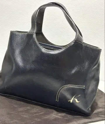 kitamura 키타무라 핸드백 가죽 블랙