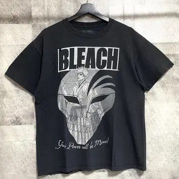 BLEACH 블리치 티셔츠 블랙 L 레어 프린트 애니메이션 티셔츠