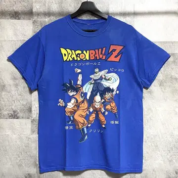 DRAGON BALL 드래곤볼 티셔츠 M 사이즈 블루 애니메이션 티셔츠