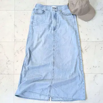 새상품급 upper hights 별주 데님 스커트 블루 스픽 앤 스팬