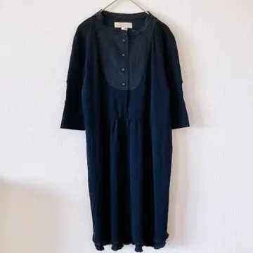 새상품급 휴먼 우먼 튜닉 원피스 블랙 M 밴드 카라 4396