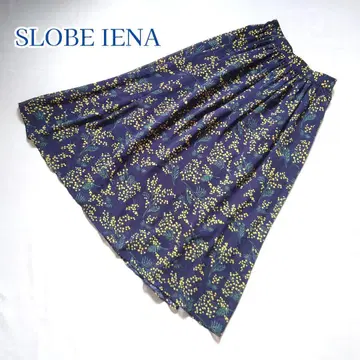 SLOBE IENA 슬로브 이에나 미모사 패턴 개더 롱 스커트 꽃무늬 F