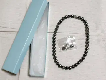 펄 목걸이 꽃진주 조개펄 대형 마그넷식