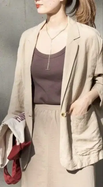 린넨 레이온 테일러드 자켓 36
