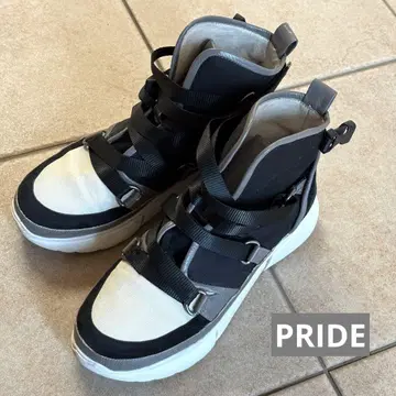 PRIDE 프라이드 스니커즈 캔버스 가죽 24cm 여성용