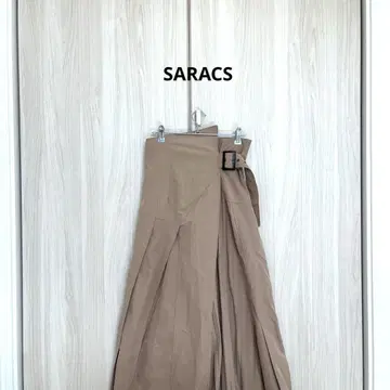 SARACS 트렌치 스커트 롱 기장 플리츠