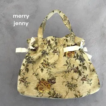 merry jenny 메리 제니 퀼트 자카드 토트백 꽃무늬