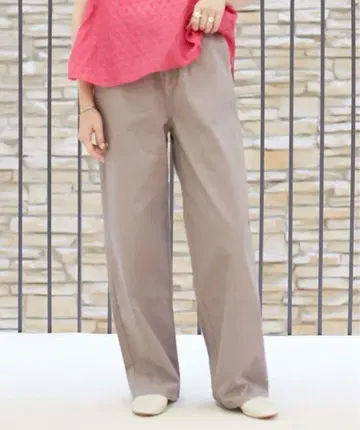 새상품 MACPHEE 맥피 코튼 컬러 데님 세미 와이드 팬츠