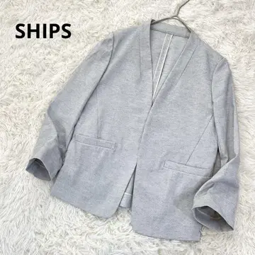 쉽스 SHIPS 린넨 노카라 자켓 린넨 라이트 아우터 출퇴근
