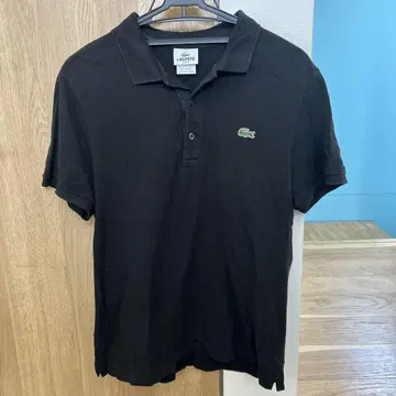 라코스테 블랙 피케 셔츠 슬림 핏