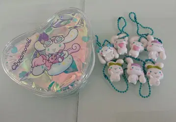 시나모롤 키링 7개 + 복권 파우치 세트