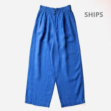 쉽스 SHIPS 손세탁 가능 프렌치 린넨 턱 팬츠